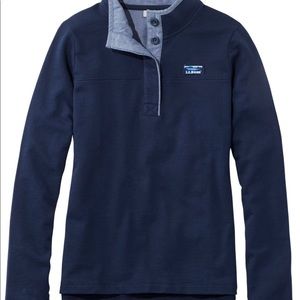 L.L. BEAN Women’s Soft Cotton Rugby Navy Blue Small